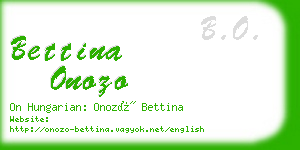 bettina onozo business card